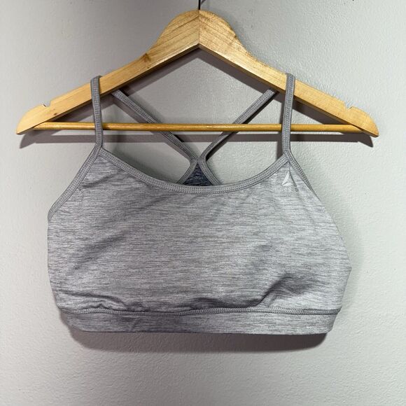 Reebok Reversible Strappy Sports Bra Women’s Medium Support Size L Heather Blue - Picture 3 of 6